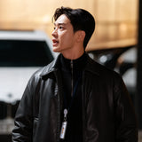 Cha Soo-yeol Queen Mantis Leather Jacket