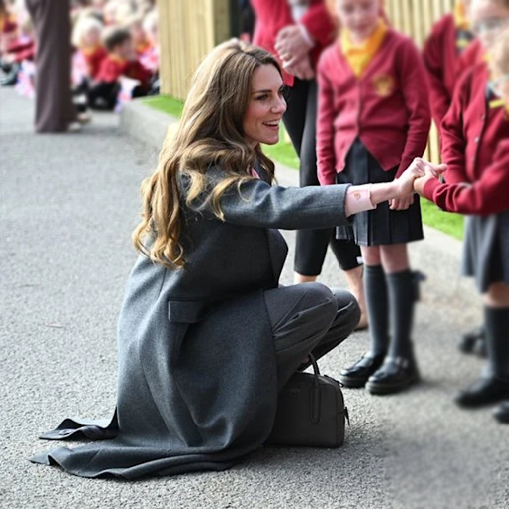 Churchtown School Visit Kate Middleton Coat