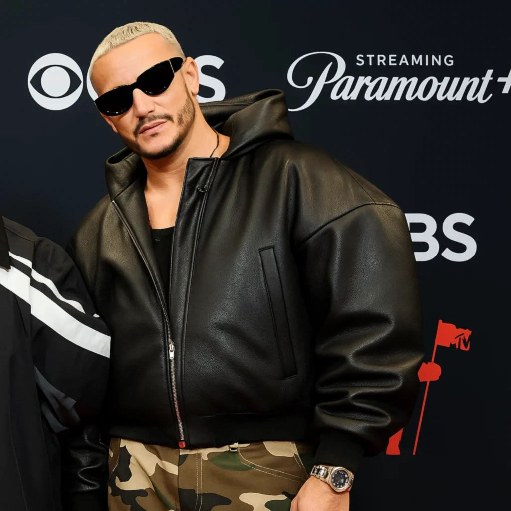 VMAs DJ Snake Black Leather Jacket