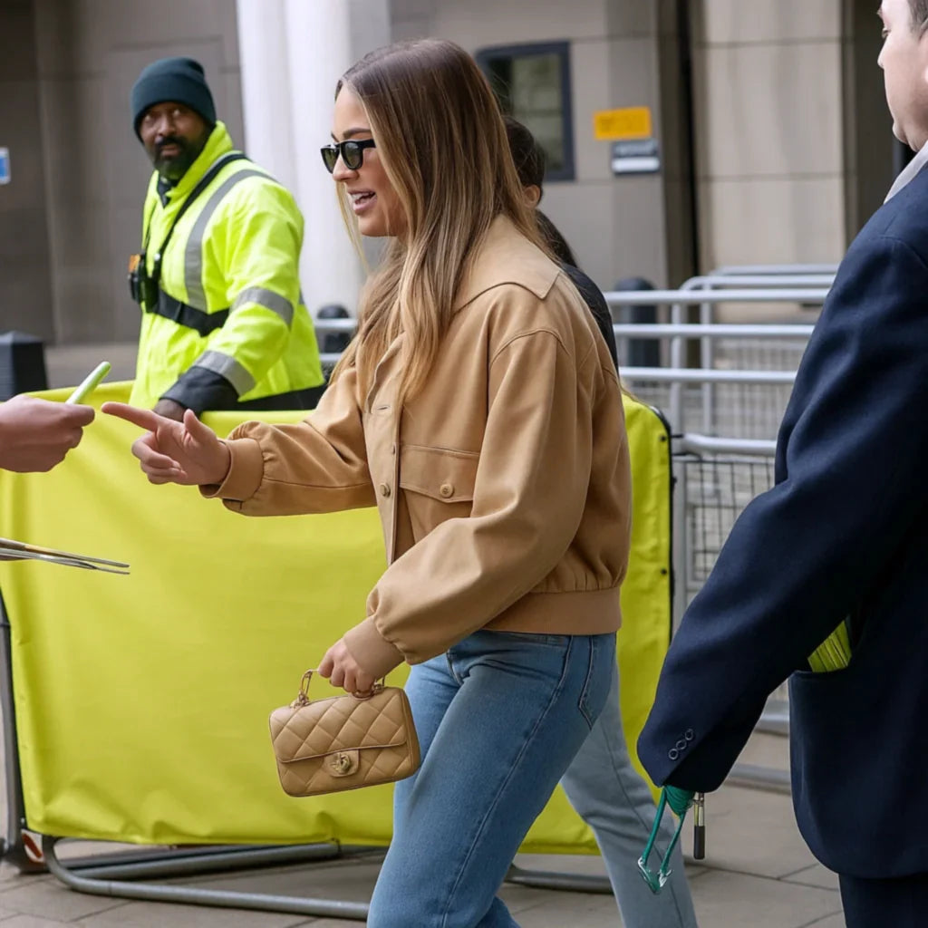 Margot Robbie BBC Radio One Suede Jacket