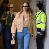 Margot Robbie BBC Radio One Suede Jacket
