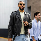 Fashion Week Jayson Tatum Leather Jacket