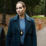 Nika and Madison Detective Timmins Leather Coat