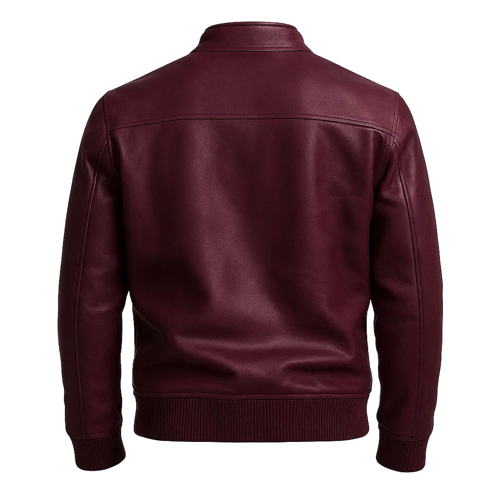 Slim Fit Vintage Leather Jacket