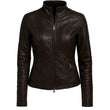 Slim Fit Women Brown Jacket