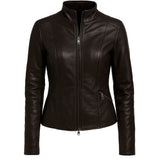 Slim Fit Women Brown Jacket