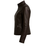 Slim Fit Women Brown Jacket