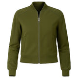 Sporty Olive Green Bomber Jacket