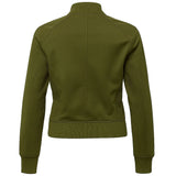 Sporty Olive Green Bomber Jacket