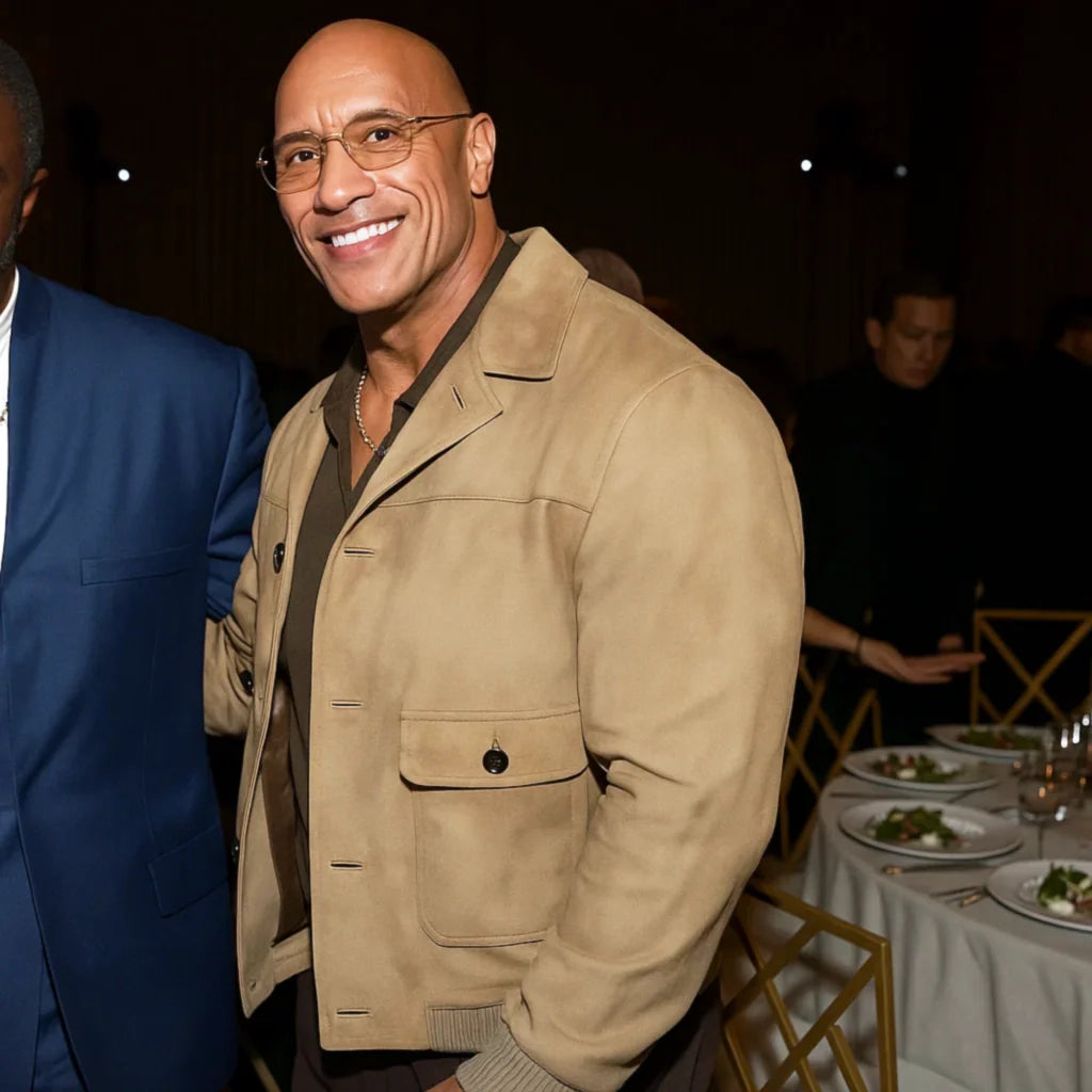 Dwayne Johnson TIFF Tribute Awards Beige Jacket
