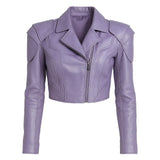 Women Crop Leather Jacket