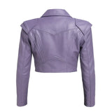 Women Crop Leather Jacket