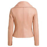 Women Hooded Leather Jacket
