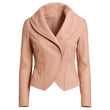 Women Hooded Leather Jacket