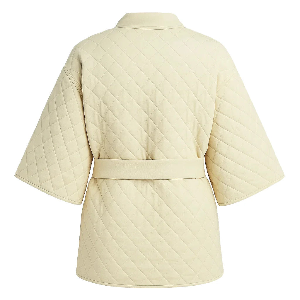 Women Ivory Quilted Jacket