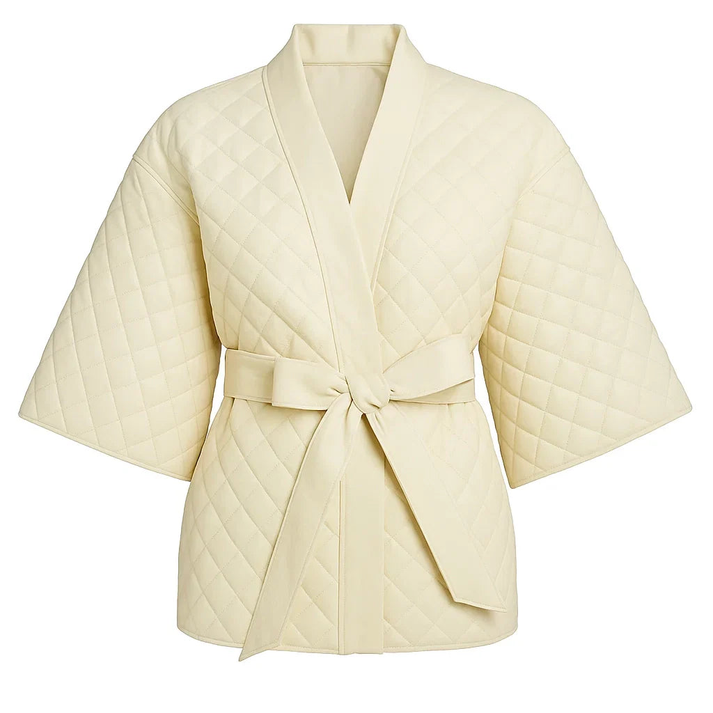 Women Ivory Quilted Jacket