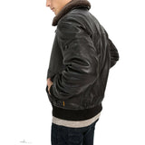 Men’s Brown Collar B3 RAF Sheepskin Shearling Jacket