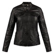 Susan Womens Black Leather Biker Jacket