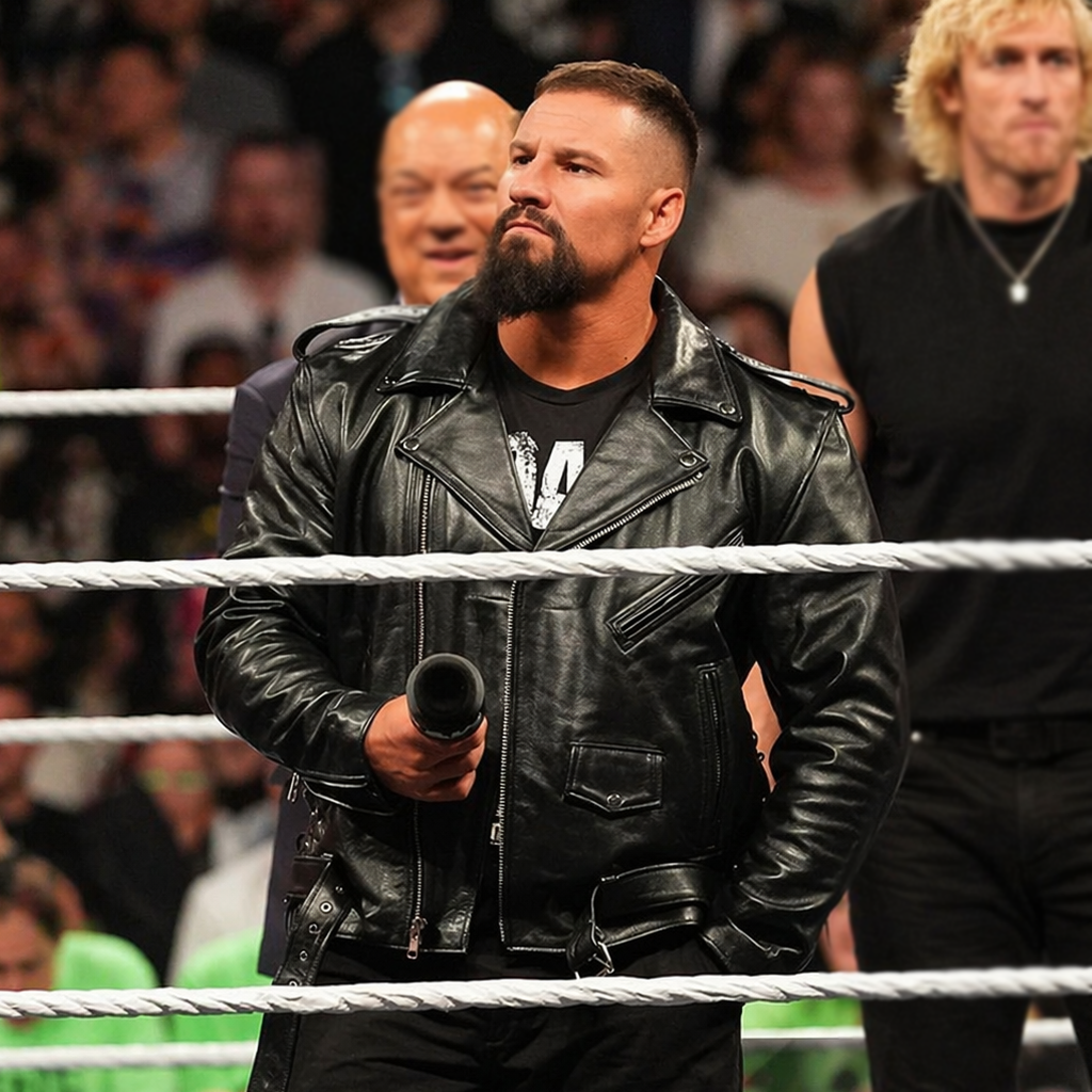 Row Back Men Bron Breakker Monday Night Raw Black Jacket | Shop Now