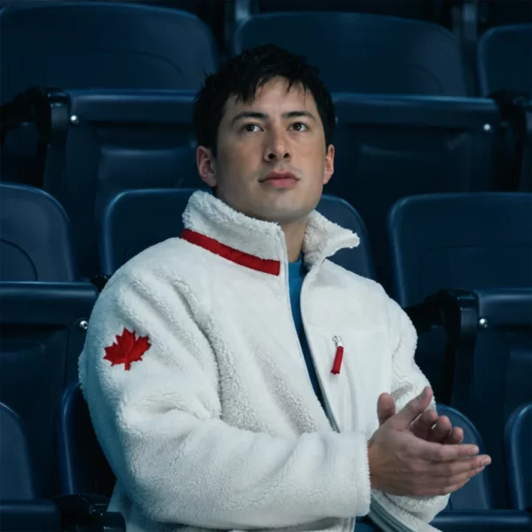Olympic 2026 Team Canada White Sheerpa Jacket